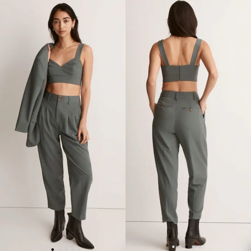 MADEWELL Pleated Tapered Pants NWT Size 0